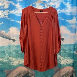 Muave pink torrid button up shirt